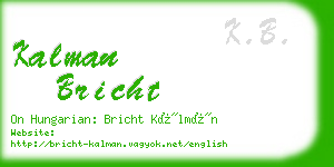 kalman bricht business card